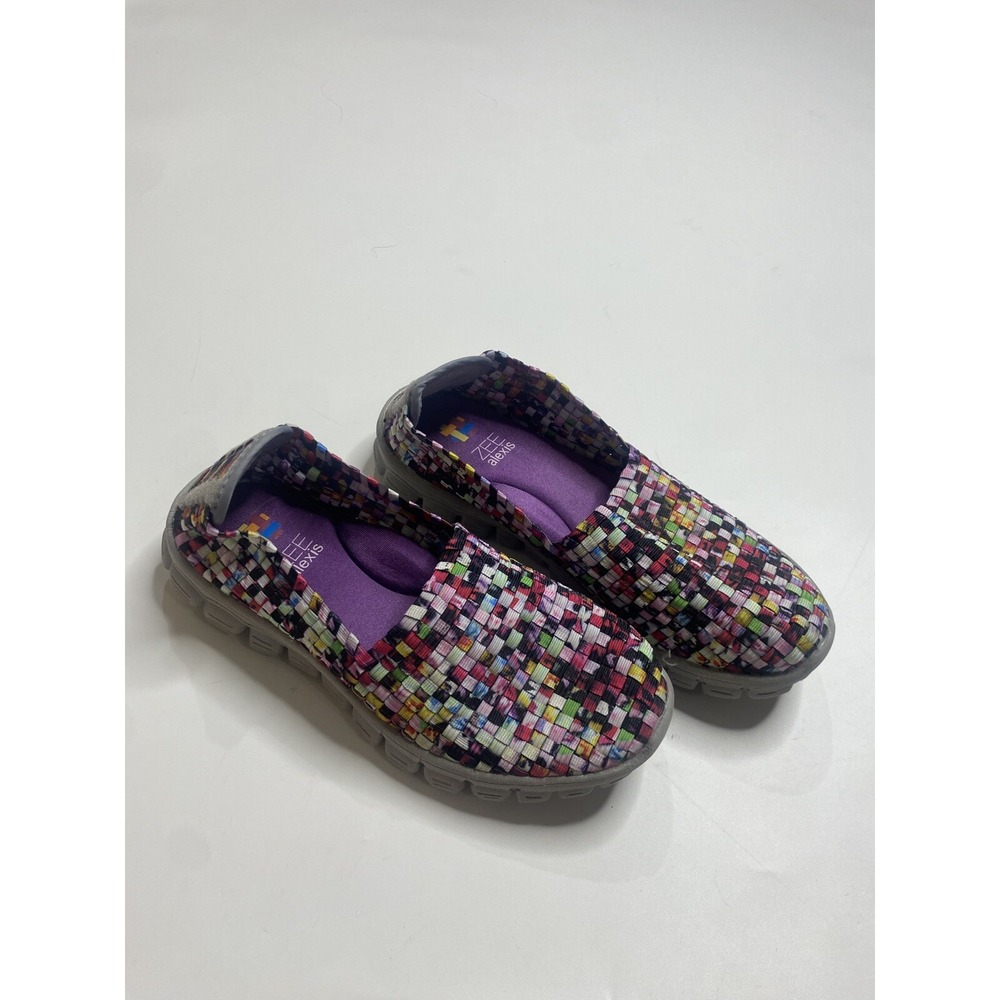 Zee Alexis‎ Danielle Gray/Multicolor Comfort Slip-on Woven Sneakers Size 7.5